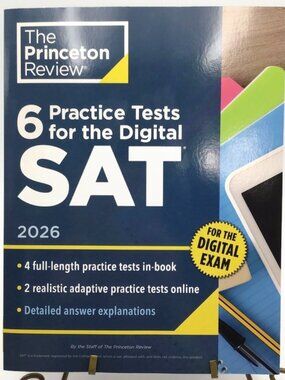 Princeton Review Digital SAT 2026 6 Practice Tests Exam Prep Book New